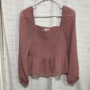 American Eagle Outfitters Dusty Pink Blouse